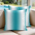 thumbnail image 2 of Pillow Covers 18x18 Set of 2, Ombre Turquoise Square Throw Pillow Covers for Couch/Sofa/Living Room, Gradient White Abstract Minimalist Stripe Decorative Soft Pillowcases for Couch Throw Pillows, 2 of 9