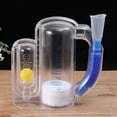 BESTONZON 5000ml Apparatus Vital Capacity Breathing Trainer Incentive Spirometer Lung Breathing