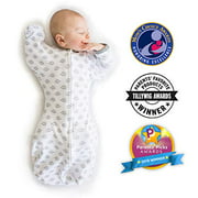 SwaddleDesigns Transitional Swaddle Sack with Arms Up, Tiny Hedgehogs, Medium, 3-6mo, 14-21 lbs (Parents' Picks Award Winner)