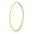 thumbnail image 5 of Wellingsale Ladies 14k Yellow Gold Polished 1.5mm Diamond Cut Faceted Endless Hoop Earrings (45 x 45 mm), 5 of 7