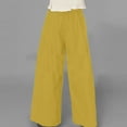 thumbnail image 6 of SELONE Palazzo Pants for Women Dressy High Waist with Pockets Cotton Athletic Pants Ankle Length Baggy Athletic Pants Yellow XL, 6 of 8