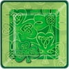 7" Square Clover St. Patrick's Day Paper Dessert Plates, 10ct