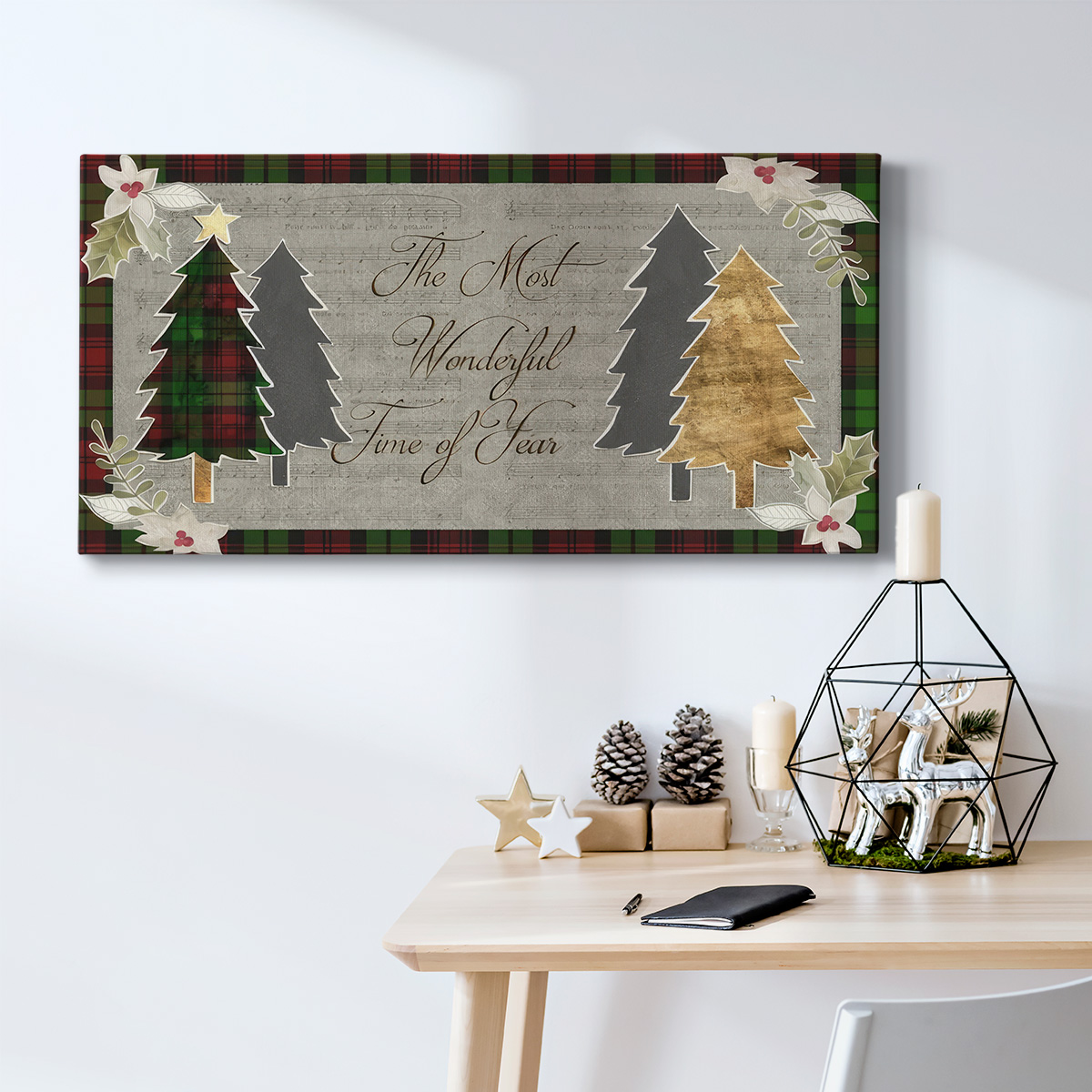 Collaged Christmas Collection A- Gallery Wrapped Canvas