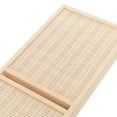 thumbnail image 4 of THY COLLECTIBLES Freestanding Wood Frame Woven Bamboo 4 Panels Hinged Privacy Panel Screen Partition Wall With 2 Display Shelves Holding Room Divider With Shelves-Bamboo (Beige), 4 of 5