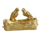 thumbnail image 2 of Bandeja de tocador de almacenamiento Sunnimix para joyas y llaves estatuas de loro de resina dorado, 2 of 8