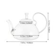 thumbnail image 2 of LEEYNEER Teapot Kettle Glass Whistling Teakettle Stovetop Tea Coffee Gas Over Pour Microwave Pot Milk Steamer Whistle Kungfu, 2 of 6