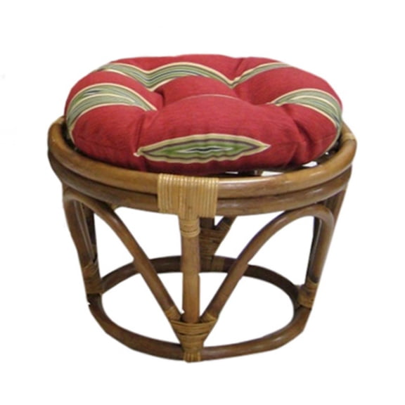 Blazing Needles 18 in. Outdoor Papasan Footstool Cushion