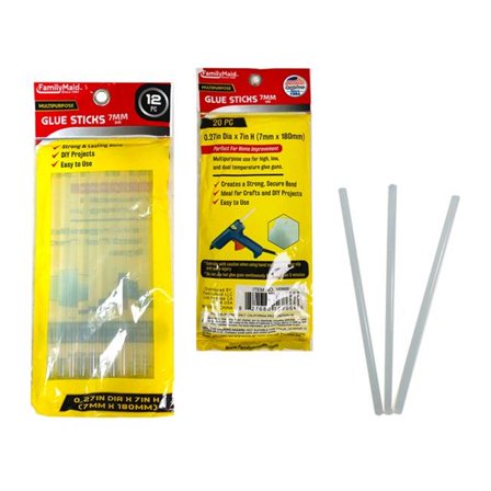 FamilyMaid 16866 0.7 x 18 cm Glue Stick, 12 Piece - Pack of 144