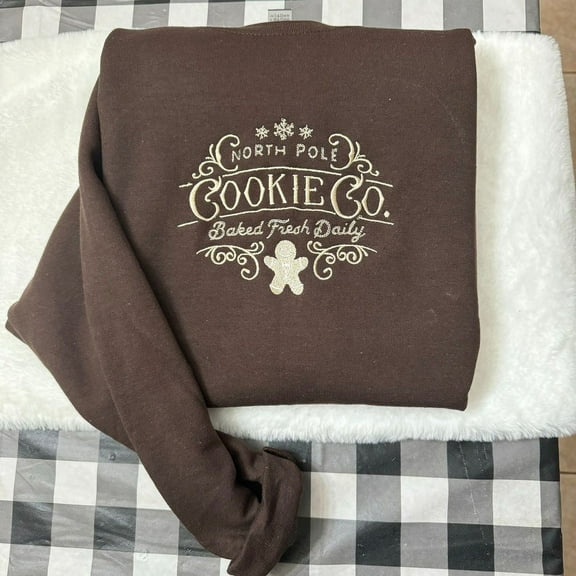 Northpole Cookie Co Christmas Embroidered Sweatshirt
