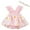 Pink, variant on MEZZALL Oddler Girl Sleeveless Floral Print Crawl Suit Dress Sundress Contains Headband 3 To 27 Months, Purple, 3-9 Months