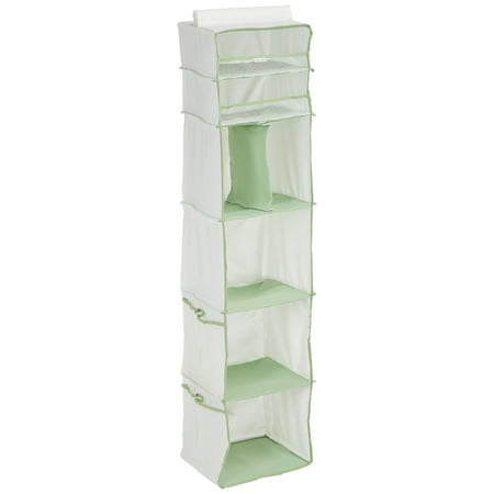Munchkin 6 Shelf Closet Organizer, Cream/Green