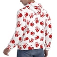 thumbnail image 6 of Fotbe Men's Hoodie with Bloody Hand Pattern - Kangaroo Pocket Pullover Hooded Sweatshirt, Perfect for Daily Wear, Travel, and Home-Medium, 6 of 7