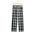 thumbnail image 5 of Dagugfen Pants for Men Straight Leg Drawstring High Waist Fitted Plaid Homewear Lounge Pants Pockets, 5 of 9