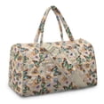 thumbnail image 2 of Garronmavis Floral Butterfly Quilted Duffle Bag for Women, Weekender Travel Bag Carry On Tote with Luggage Sleeve, Gym Dance Overnight Bag with Zipper Pockets, 2 of 7
