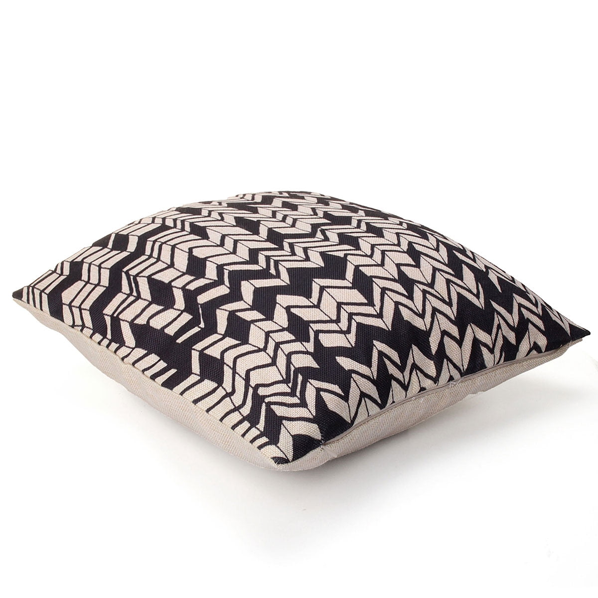 Abstract Couch Cushion Pillow Covers 18x18 Square Zippered Cotton Linen