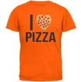 thumbnail image 1 of I Heart Pepperoni Pizza Orange Adult T-Shirt, 1 of 1