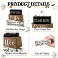 thumbnail image 2 of 4 Pcs Halloween Decorations Table Decor Coffee Ghost Wooden Sign Halloween Tiered Tray Decor Farmhouse Ghost Tabletop Centerpiece Decorative Coffee Bar Block Signs for Home Office Kitchen Shelf, 2 of 6