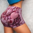 thumbnail image 4 of Uemuo Pink Glitter Heart Candy Pattern Women Workout Impact Shorts Scrunch Butt Lifting Gym Shorts Seamless Booty Biker Shorts-Small, 4 of 8