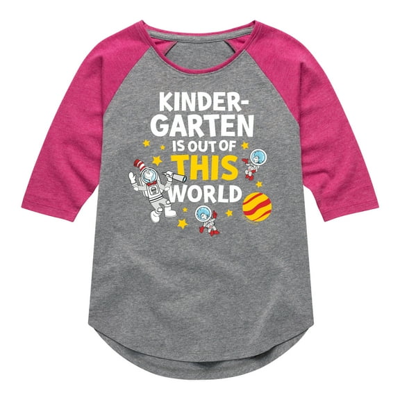 Dr. Seuss - Kindergarten Out Of This World - Youth Girls Raglan Graphic T-Shirt