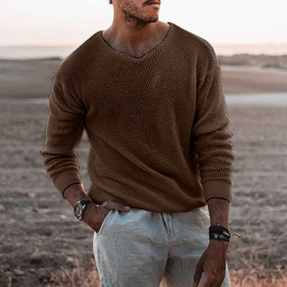 Men's Autumn And Winter Loose Knit Sweater Long Sleeve Pullover