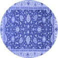 thumbnail image 1 of Ahgly Company Indoor Round Oriental Blue Traditional Area Rugs, 6' Round, 1 of 4