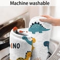 thumbnail image 5 of White Dinosaurs Volcanoes Names Pattern Bathroom Rugs Mat,Non Slip Microfiber Bathroom Rug,Rubber Backing,Soft Bathroom Mats for Bathroom Floor,Tub and Shower,47x17in(120x43cm), 5 of 5