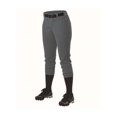 thumbnail image 1 of Alleson Athletic Girls Belt Loop Fastpitch Pant, Charcoal, X-Large, 1 of 2