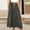 *Gray, variant on Women's Linen Drawstring Elastic Waist Maxi Skirt with Pockets ,Solid Color Casual Ankle Length Skirt Army Green,Women's Plus M