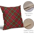 thumbnail image 4 of Christmas Plaid Pillow Covers 18x18 Set of 2 Rustic Red Green Blue Xmas Decoration Buffalo Checked Print Decorative Outdoor Pillowcases Farmhouse Holiday Throw Cushion Case Decor for Couch Sofa Bed, 4 of 6
