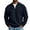 Navy, variant on Zynoxe Sweatshirt for Men Comfort Waffle Knit Long Sleeve Pullover Top Fashion Half-Zip Henley Sweatshirt Versatile Solid Color Fall Sweatshirt with Chest Pocket & Elastic Cuffs Hem S