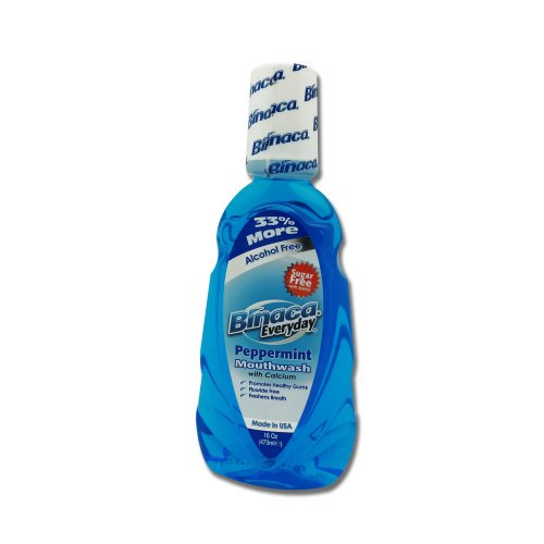 Everyday Peppermint Mouthwash Freshens Breath, 16 oz,(Binaca)