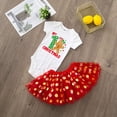 thumbnail image 4 of Conjunto de mono y falda tutú para bebé para mi primer cumpleaños, vestido con forma de pastel de Navidad, mono de manga corta para niña, ropa de fiesta para niña pequeña, 4 of 5