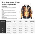 thumbnail image 6 of Goofa Red And White Flame Fox Printed Women's UPF 50+ Sun Protection Hoodie Jacket Lightweight Long Sleeve Sun Shirt for Women with Pocket Hiking Outdoor-Small, 6 of 9