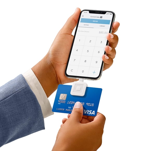 Lector de tarjetas cuadrado para Magstripe con conector Lightning