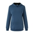 thumbnail image 3 of Youmylove Women Maternity Regular Solid Color Hem Casual Long Sleeve Top Belt Hoodie Breastfeeding Top Female Stylish Pregnant Clothes, 3 of 7