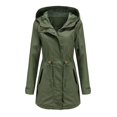 thumbnail image 4 of 2024 New Cotton Coat Women's Spring Autumn Jacket Zipper Loose Drawstring Windbreaker, 4 of 6