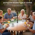 thumbnail image 3 of Round Outdoor Tablecloth with Umbrella Hole and Zipper, Sage Green Orange Ombre Tablecloth with Elastic Waterproof, Abstract Modern Gradient Patio Table Covers for 36" - 44" Picnic Pool Tables, 3 of 9