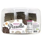 Chocolate Mini Pizzelle, Italian Waffle Cookie, 9oz, 1 Pack