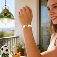 thumbnail image 4 of Silicona de la bandera de fútbol mundial con colores de EE. UU., Canadá México – Pulsera de regalo de fútbol 2026 para soporte en el día del partido, 4 of 6