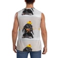 thumbnail image 4 of Fotbe Men's Dachshund Sitting in Bathtub Print Men's Sleeveless Muscle Tank Tops Casual T-Shirts for Gym Workout Beach-Medium, 4 of 8