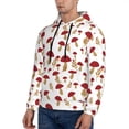 thumbnail image 3 of Lsque Red Mushroom Pattern Casual Men's Hoodie,Hooded Sweatshirt with Kangaroo Pocket,Pullover Hoodie-4X-Large, 3 of 7