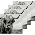 thumbnail image 2 of 4PCS Highland Cow Towels Cotton Washcloths Set,Quick Drying & Absorbent Soft Bathroom Hand Towel Lightweight & Portable Fingertip Towel Decor Gift, 2 of 7