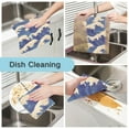 thumbnail image 2 of Yayeee 6 Pack Kitchen Dish Cloths for Washing Dishes Soft Absorbent Microfiber Towels, Blue Wave Pattern, 2 of 9