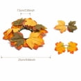 thumbnail image 3 of Corona de velas con forma de hoja de arce para Halloween, decoración de mesa de comedor de estilo europeo con velas – Centro de mesa de flores artificiales con portavelas festivo, 3 of 6