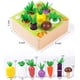 thumbnail image 3 of Juego de cosecha de granja de madera Juguete Montessori, juguete de aprendizaje temprano para niños y niñas de 1 2 3 años, juguete educativo de clasificación de formas con 7 tamaños de verduras o frutas, regalo para niños pequeños de 1 a 3 años Sincero Electrónica, 3 of 5