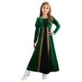 thumbnail image 1 of inlzdz Robe Maxi Renaissance pour Filles Enfants en Velours Rétro Robe de Bal pour Tenue de Princesse Reine Médiévale Verte 12, 1 of 7