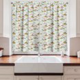 thumbnail image 2 of Ambesonne Flamingo Kitchen Curtains, Fresh Flora Pineapples, 55"x39", Multicolor, 2 of 3
