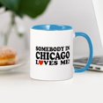 thumbnail image 4 of CafePress - Somebody In Chicago Loves Me Mug - 11 oz Ceramic Mug - Novelty Coffee Tea Cup, 4 of 6