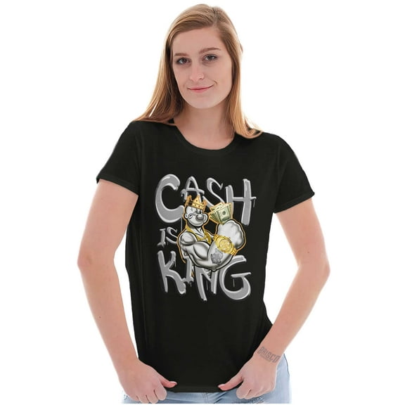 Urban Popeye Money Cash is King Women's T Shirt Ladies Tee Brisco Brands S