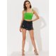 thumbnail image 3 of INSPIRE CHIC Top sin mangas de verano sin mangas con tirantes finos y tirantes finos con lazo a rayas arcoíris para mujer Verde L, 3 of 5